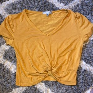 Yellow cropped top